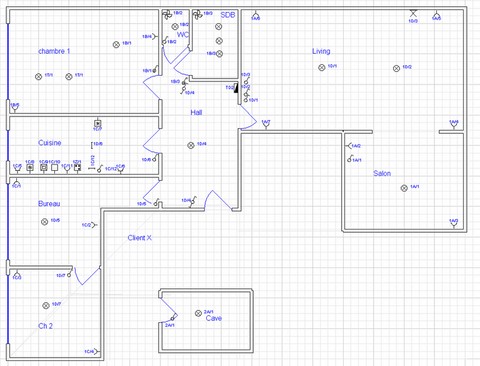 plan d'implantation électrique
